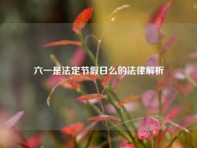 六一是法定节假日么的法律解析