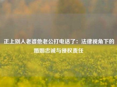 正上别人老婆他老公打电话了：法律视角下的婚姻忠诚与侵权责任